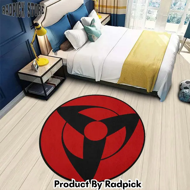 Kakashi mangekyou round rug custom anime circle carpet  rp5955302